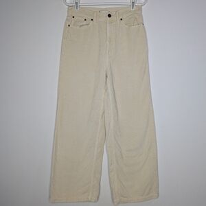 Urban Outfitters BDG Cream Corduroy High & Wide Casual Pant 28